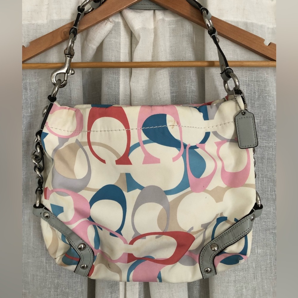 COACH multicolor over the shoulder spring/summer bag